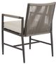 Sunset West Pietra Stone Gray Aluminum/Olefin Rope Outdoor Dining Arm Chair with Echo Ash Cushion-3