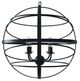 YHD Matte Black 4-Light Chandelier-3