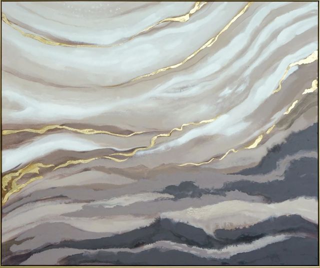 Classy Art HD Print Canvas with Foil Wall Art -0