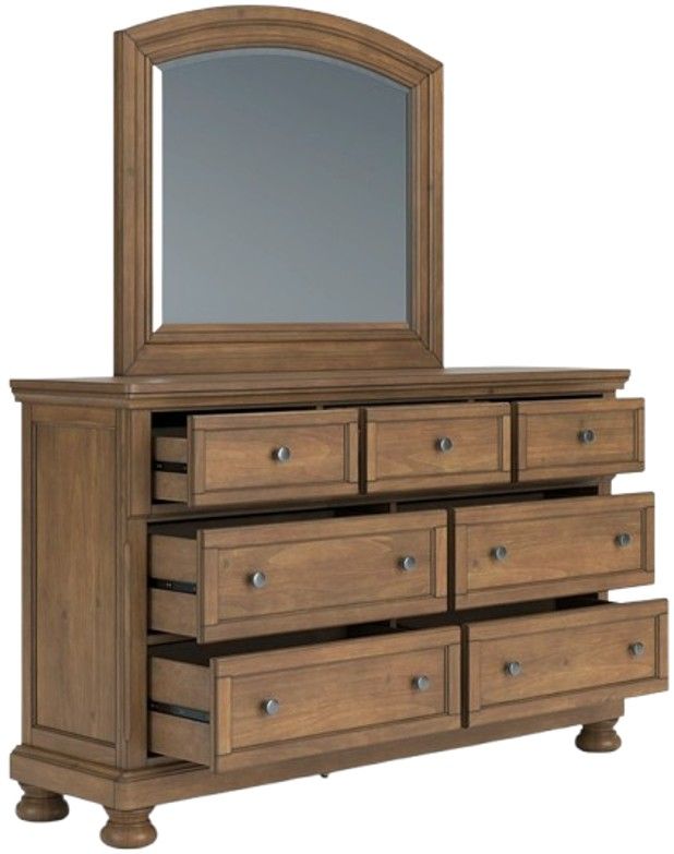 Signature Design by Ashley® Vandenmore Medium Brown Dresser and Mirror-2
