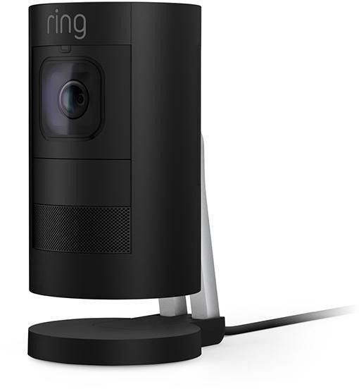 ring Black Stick Up Camera Elite with PoE Adapter-0