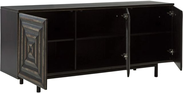 Signature Design by Ashley® Fair Ridge Distressed Black Accent Cabinet-3