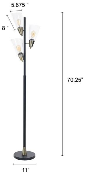 Stylecraft Pesch Gold Floor Lamp-2