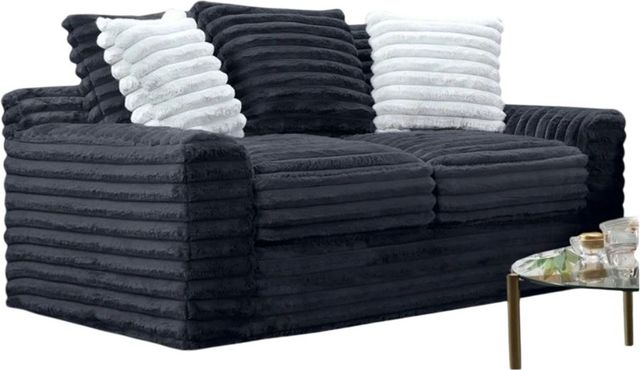 American Wholesale Furniture Jenna Onyx Loveseat-0
