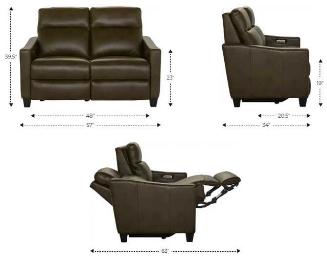 La-Z-Boy® Quinault Linen Power Reclining Loveseat with Headrest-2