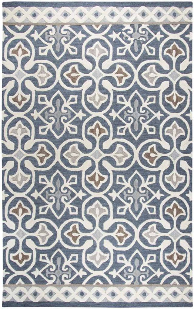 Rizzy Home Opulent Gray 5'x8' Rectangular Rug-0
