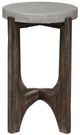 Liberty Furniture Cascade Gray Chairside Table with Wirebrush Rustic Brown Base-2