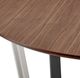 Armen Living Joana Walnut Dining Table with Black/Stainless Steel Base-2