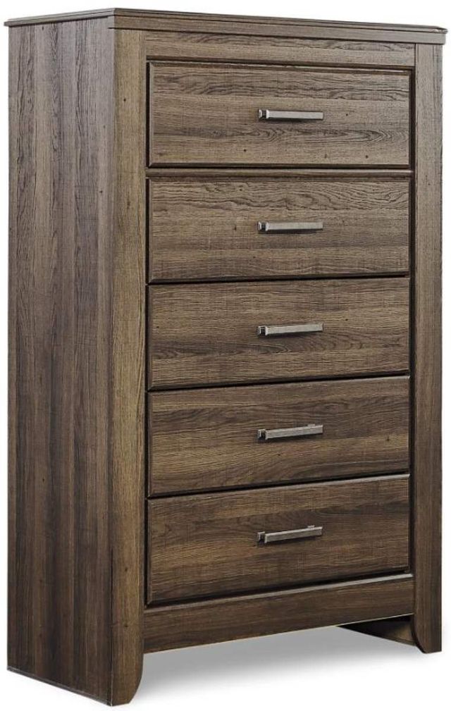 Signature Design by Ashley® Juararo 5-Piece Dark Brown Queen Panel Headboard Bed Set-4