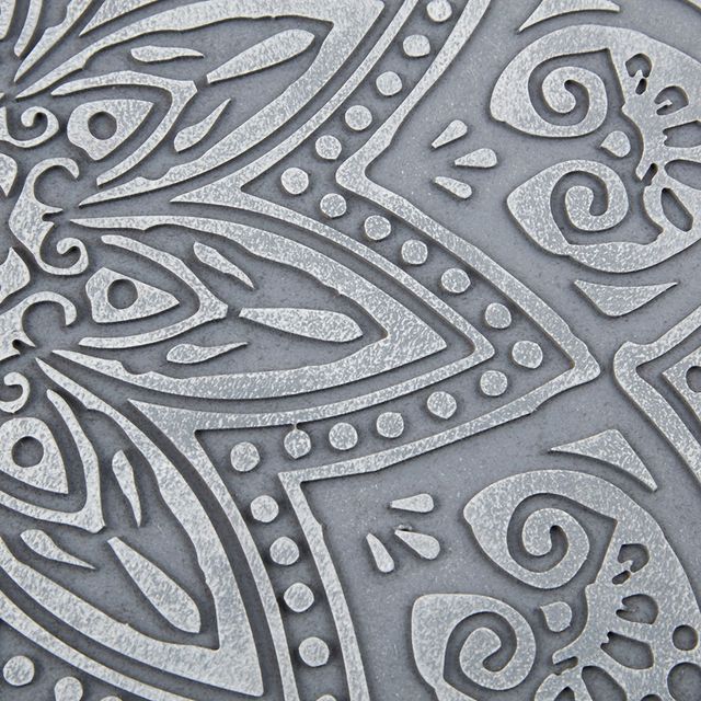 Olliix by Madison Park Grey Medallion Grey Carved Wall Panel-3