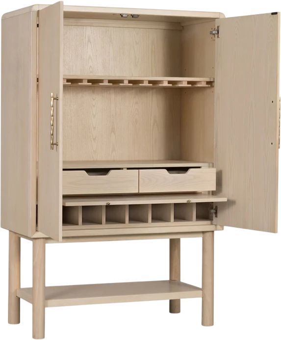 Modus Furniture Zinnia White Sand Bar Cabinet-3