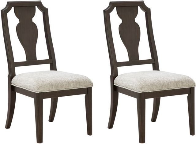 Signature Design by Ashley® Bannette Dark Brown/Light Gray Upholstered Dining Side Chair -1
