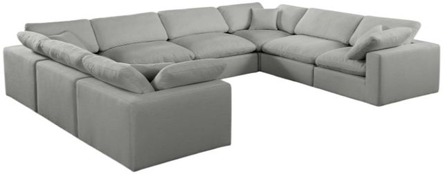 Meridian Furniture Comfy 8-Piece Gray Sectional -0