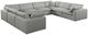 Meridian Furniture Comfy 8-Piece Gray Sectional -0