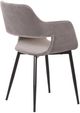 Armen Living Ariana Black/Gray Velvet Dining Arm Chair-4