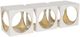 Vanguard® Marcelle Bunching Platinum Leaf with Silver Leaf Striping Cocktail Table-2