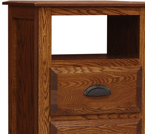 Wolfcraft Furniture Summit Brown Nightstand with Open Shelf-1