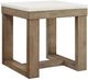 Steve Silver Co. Calla White Marble Top End Table with Driftwood Base-0