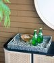 A & B Home Black 18" Capiz Tray-4