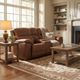 Flexsteel® Jackson Whiskey Power Reclining Loveseat with Console and Power Headrests-1