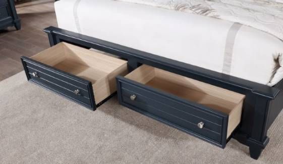 Furniture of America® Manzanillo Slate Blue Queen Panel Bed-3