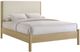 Elements International Jonas Natural/White Full Upholstered Panel Bed-0