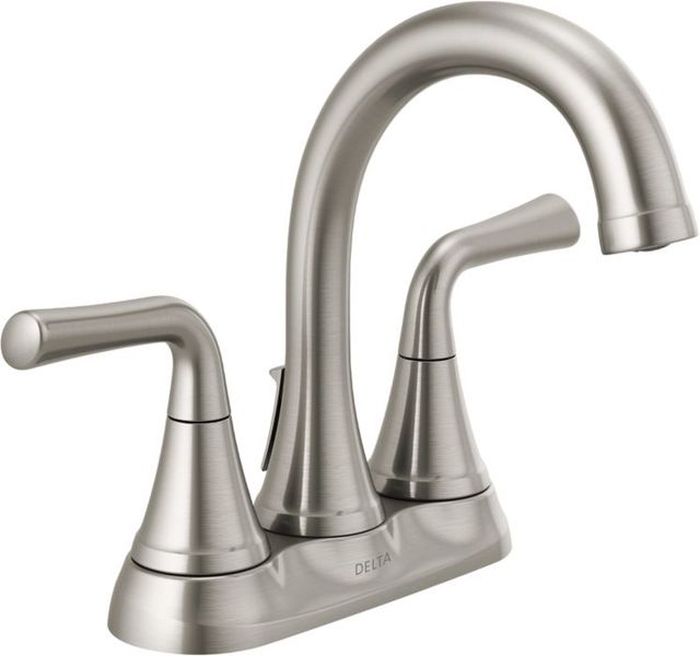 Delta Kayra® Stainless 2-Handle Centerset Bathroom Faucet-0