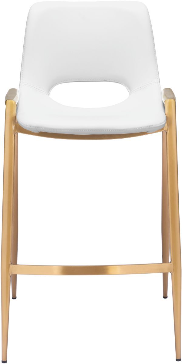 Zuo® Modern Desi White/Gold Counter Chair-2