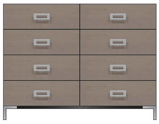Country View Woodworking Customizable American Modern 56" 8-Drawer Metal Legs Dresser-0