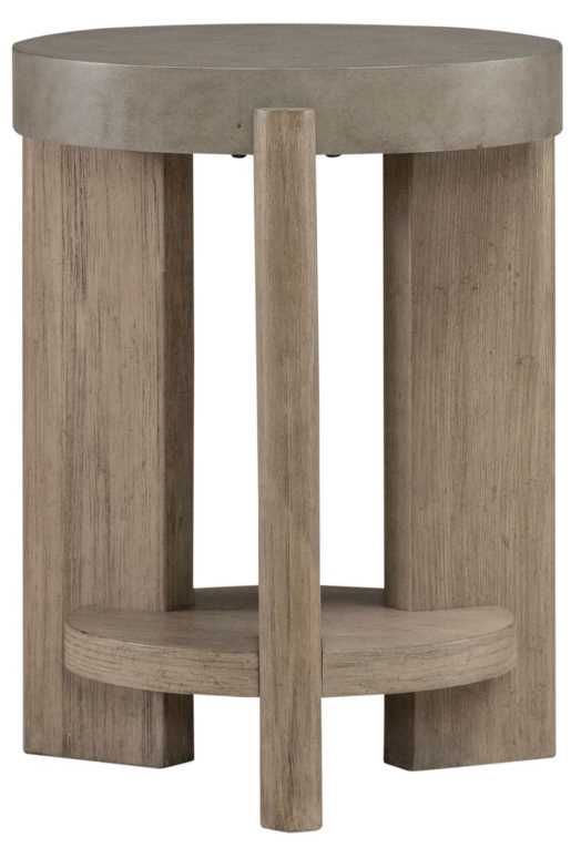 Liberty Furniture Affinity Gray Chairside Table with Dusty Taupe Base-0