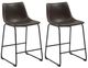 Coaster® Michelle 2-Piece Brown/Black Counter Stools-0
