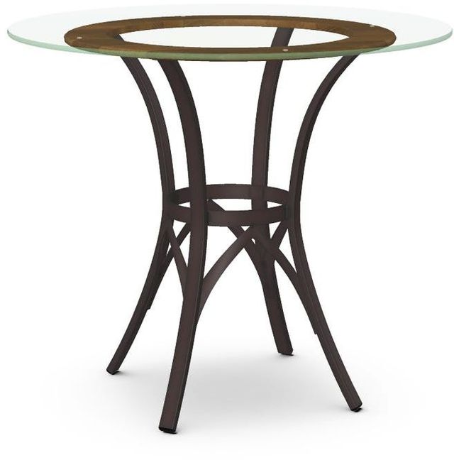 Amisco Customizable Kai 42" Clear Glass Counter Height Table-0
