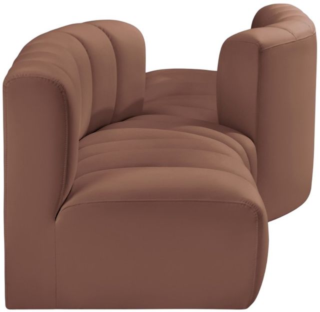 Meridian Furniture Arc 4-Piece Cognac Leather Sectional-3
