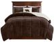 Olliix by Woolrich Alton Brown and Ivory Full/Queen Plush to Sherpa Down Alternative Comforter Set-0