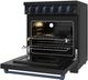 Thor Kitchen 30" Black Pro Style Electric Range with Precision Knob Control & Blue Hardware-4