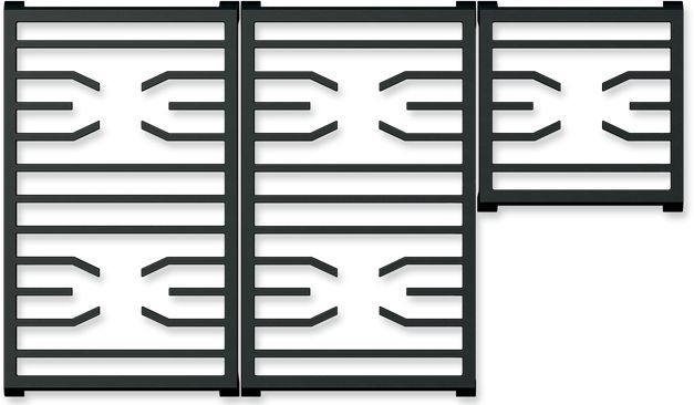 Wolf® Black Professional Gas Cooktop Transitional Grates