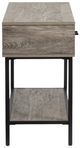 Magnussen Home® Fenwick Whitetail Brown Rectangular Sofa Table with Matte Black Base-3