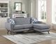 Homelegance® Everton 2-Piece Gray Reversible Sectional and Chaise-1