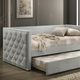 Furniture of America® Renzi Gray Twin Daybed with Trundle-2