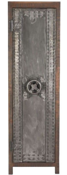 Home Trends & Design Steampunk Natural Tall Cabinet-1
