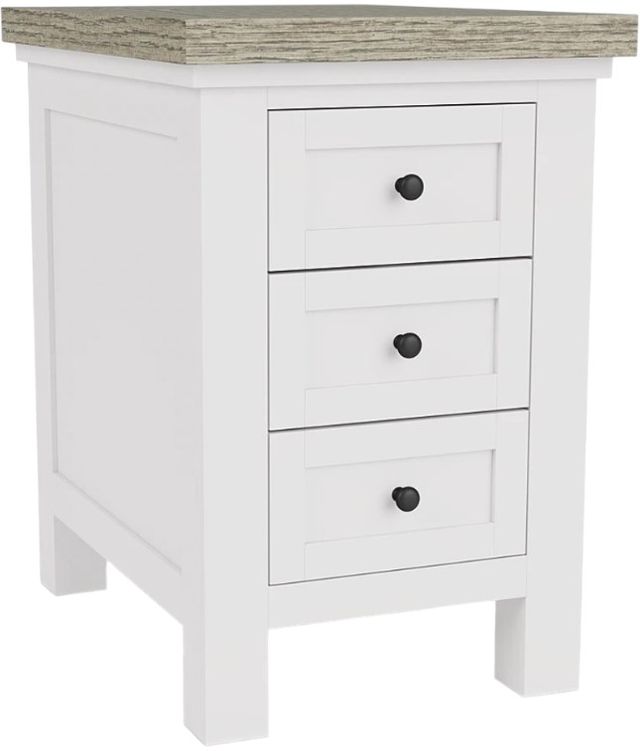 Riverside Furniture Cora Fog Chairside Table with Cloud Base-0