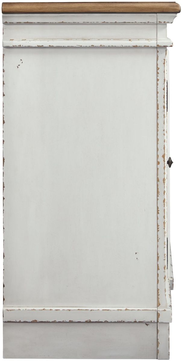 Signature Design by Ashley® Realyn Chipped White 74" TV Stand with Fireplace Option-2