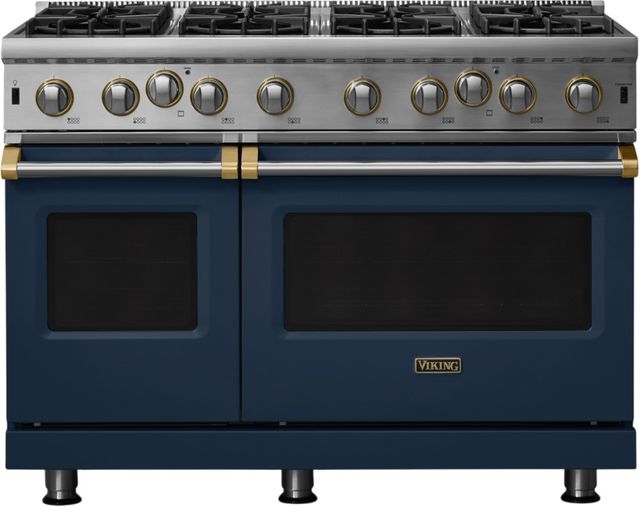 Viking® 5 Series 48" Slate Blue Pro Style Gas Range-0