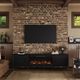 Legends Home Real Cozy Malibu Seal Skin Black 95" Fireplace Console-1
