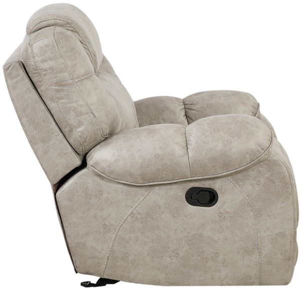 Homelegance® Gainesville Pewter Manual Glider Recliner-3
