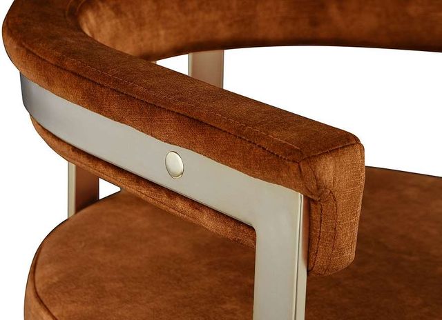 Meridian Furniture Marcello Cognac/Brushed Brass Counter Stool-4