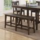 Winners Only® Daphne Deep Gray Tall Dining Bench-1