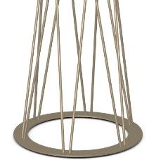 Amisco Customizable Calypso White Glass End Table-1