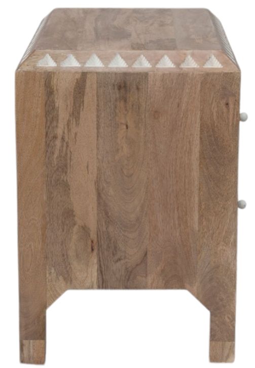 Home Trends & Design Tangiers Natural White Nightstand-1