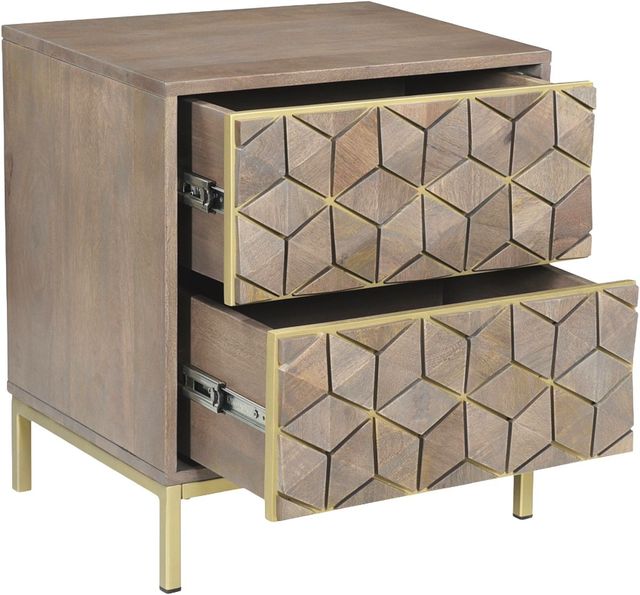 Moe's Home Collection Corolla Light Grey Nightstand-2
